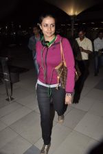 Gul Panag snapped at the airport as they return after New year in Mumbai on 1st Jan 2014